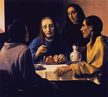 <b>Les Disciples d’Emmaus, “Fake” Vermeer painting, painted by Han Van Meegeren in 1936</b>
©Art and the Bible
